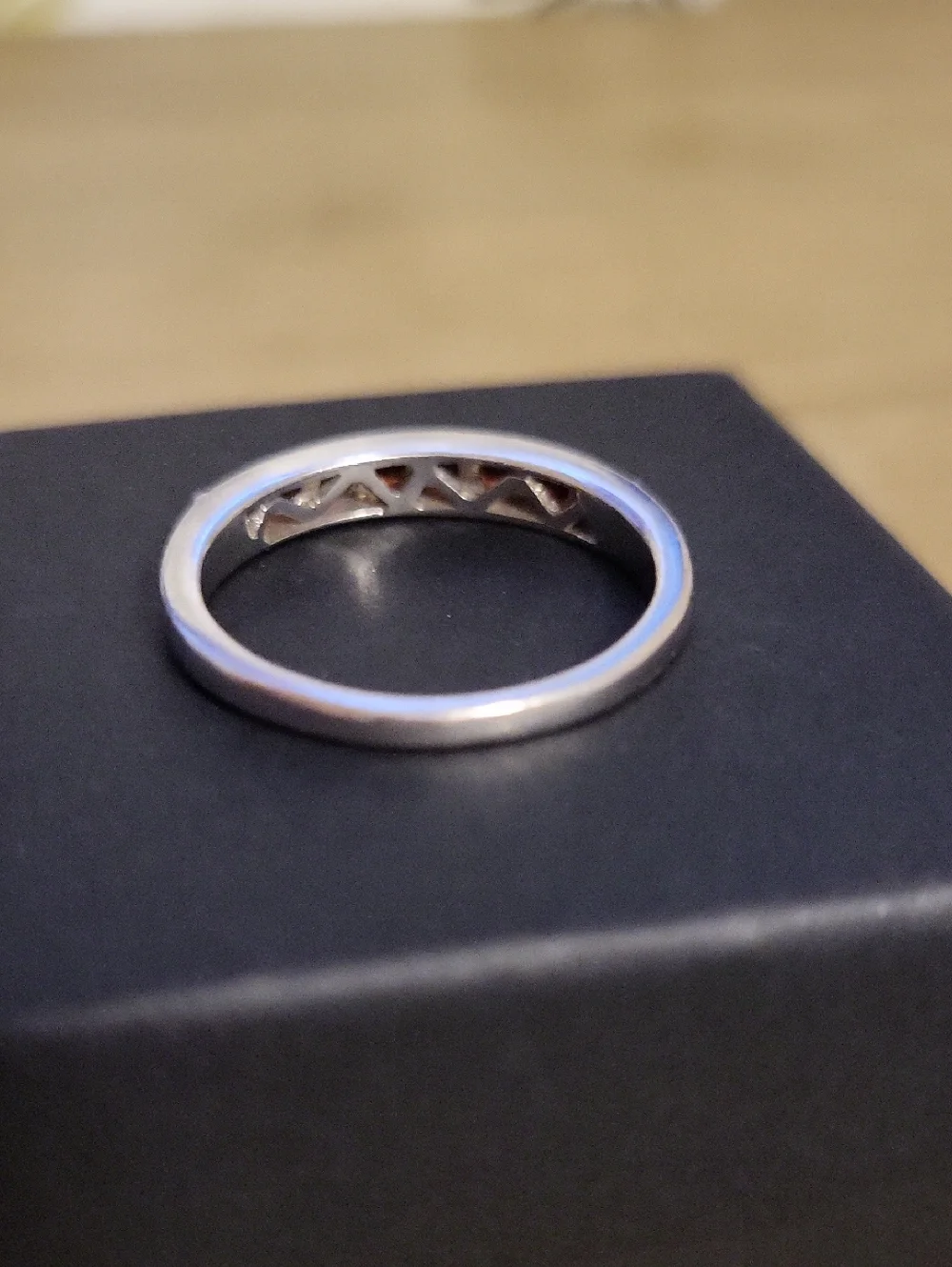 Sterling Silver Garnet Band Ring - Red Gemstone Stackable